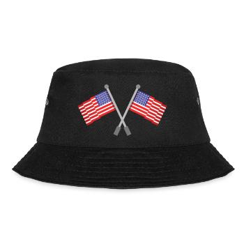 Flagge der Vereinigten Staaten - Bucket Hat - Schwarz - Vorne