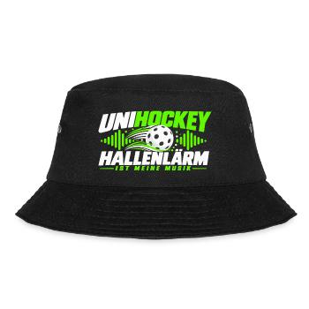Unihockey Hallenlärm Shirt Meine Musik - Bucket Hat - Schwarz - Vorne