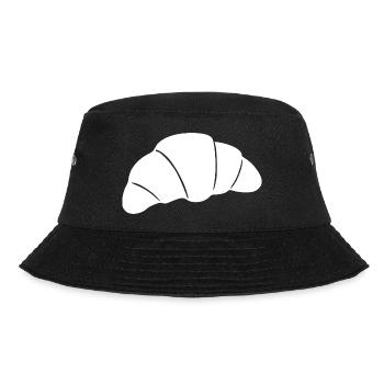 Weißes Croissant T-shirt Geschenkidee für Bäcker  - Bucket Hat - Schwarz - Vorne