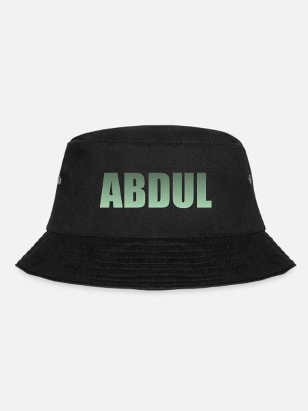 Vorname: Abdul - grüner Farbverlauf - Bucket Hat - Schwarz