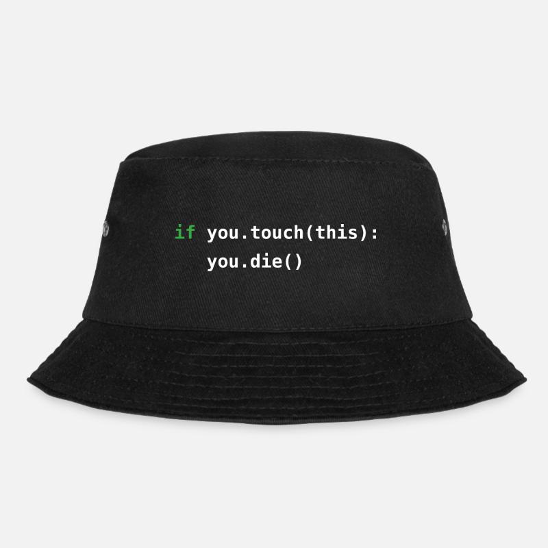 Code Python | N’y touchez pas! | Programmation - Bob - noir