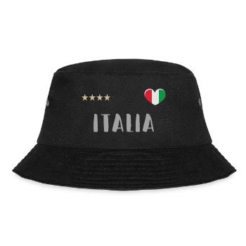 Italy football fan jersey flag with heart - Bucket Hat - black - Front - Lela (165cm)