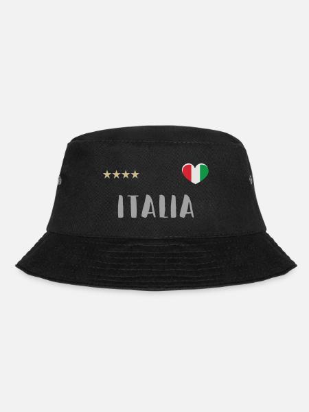 Drapeau de football d’Italie avec le cœur - Bob - noir