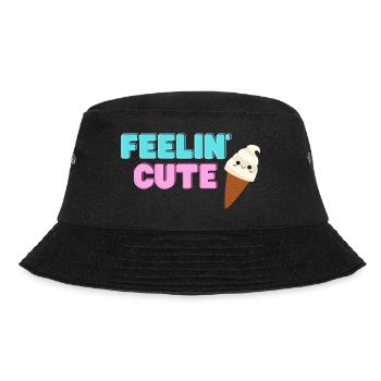 Feeling cute today - self love design - Bucket Hat - black - Front - Lela (165cm)