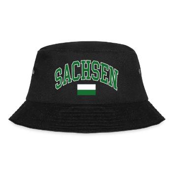Sachsen Flagge - Bucket Hat - Schwarz - Vorne - Lela (165cm)
