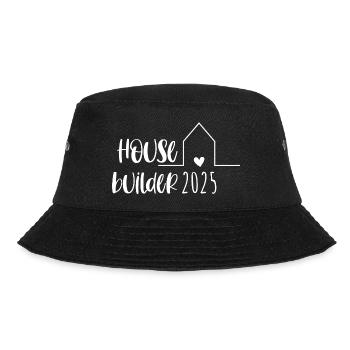 Housebuilder Partnerlook Hausbau – Builders House - Bucket Hat - black - Front - Lela (165cm)