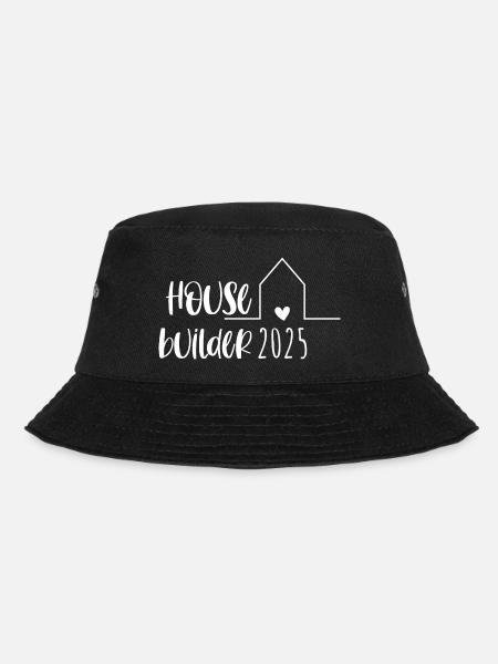 Housebuilder Partnerlook Hausbau – Bauherren Haus - Bucket Hat - Schwarz