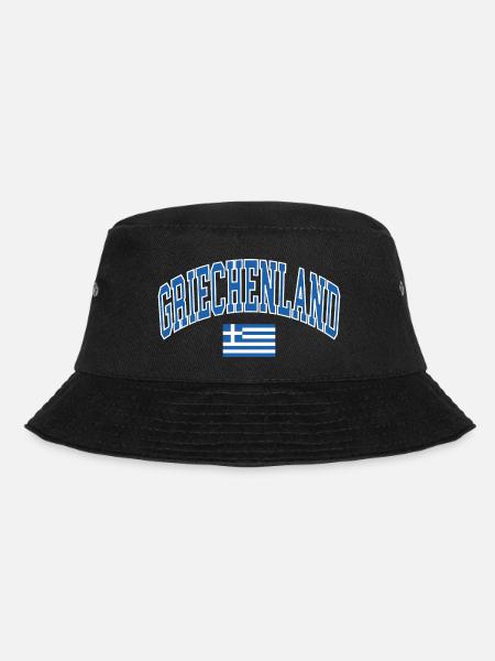 Griechenland - Bucket Hat - Schwarz