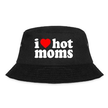 I love hot moms - Bucket Hat - Schwarz - Vorne - Lela (165cm)