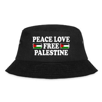 Peace love Free palestine - Bucket Hat - black - Front - Lela (165cm)