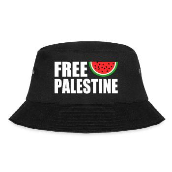 Free palestine - Bucket Hat - Schwarz - Vorne - Lela (165cm)