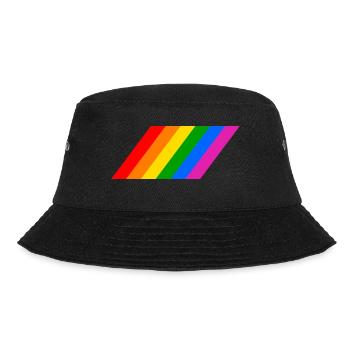 Sloping rainbow flag - Bucket Hat - black - Front - Lela (165cm)