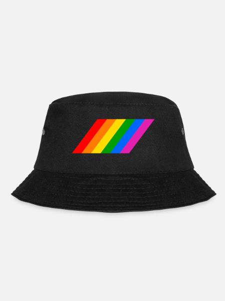 Drapeau arc-en-ciel en pente - Bob - noir