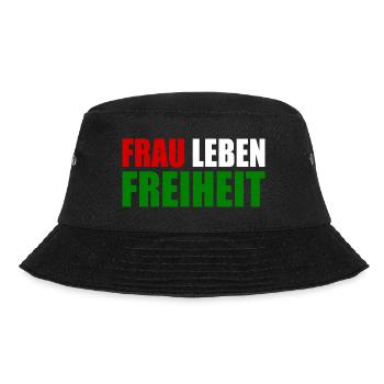 Frau leben freiheit - Bucket Hat - Schwarz - Vorne - Lela (165cm)