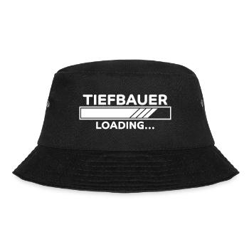 Tiefbauer Spruch Beruf Lustiges Tiefbauer Geschenk - Bucket Hat - Schwarz - Vorne - Lela (165cm)