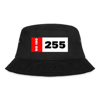 OVER IS 255 - SA-INT - Es ist vorbei - Bucket Hat - Schwarz - Vorne - Lela (165cm)
