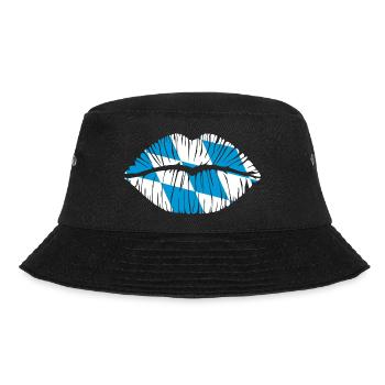 Kuss Bayern - Bucket Hat - Schwarz - Vorne - Lela (165cm)