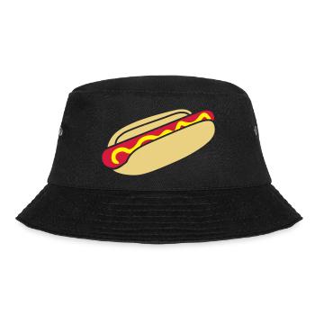 fastfood_hotdog_design_3c - Bucket Hat - black - Front - Lela (165cm)