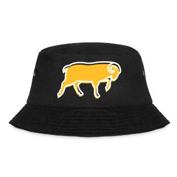 Ein Running Ram - Bucket Hat - Schwarz - Vorne - Lela (165cm)
