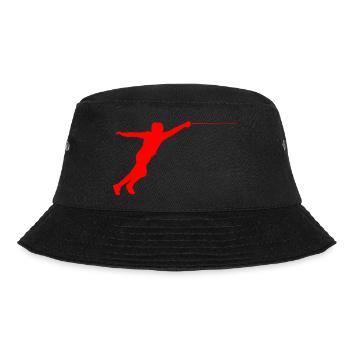 fencing fights floret sword parry samurai3 - Bucket Hat - black - Front - Lela (165cm)