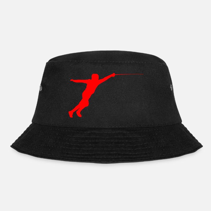 Fechten Fechter Silhouette - Bucket Hat - Schwarz
