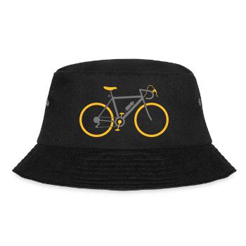 Ein schnelles Rennrad - Bucket Hat - Schwarz - Vorne - Lela (165cm)