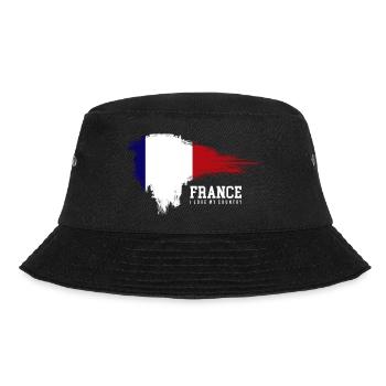 France Flag Brush Pride - Bucket Hat - black - Front - Lela (165cm)