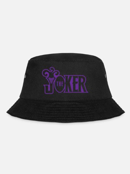 Batman The Joker Snapback Cap Typo - Bucket Hat - Schwarz