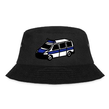 Polizeiwagen - Bucket Hat - Schwarz - Vorne - Lela (165cm)