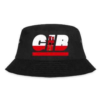 Gibraltar Flag Flag GIB - Bucket Hat - black - Front - Lela (165cm)