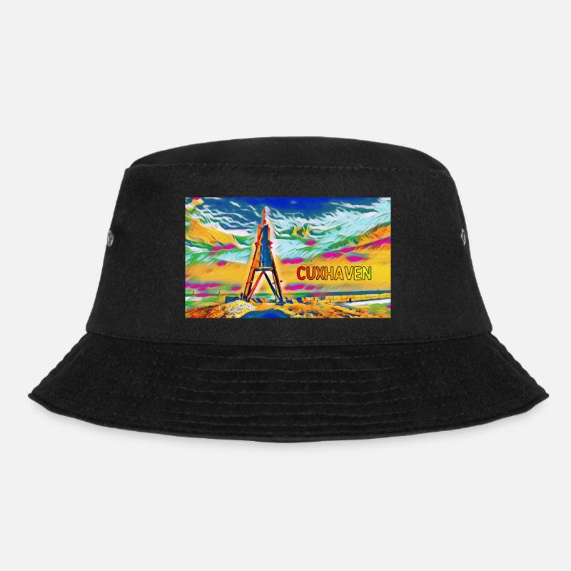 Cuxhaven Kugelbake - Bucket Hat - Schwarz