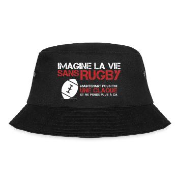 Imagine la vie sans rugby Cadeau drôle rugbyman - Bob - noir - Devant - Lela (165cm)