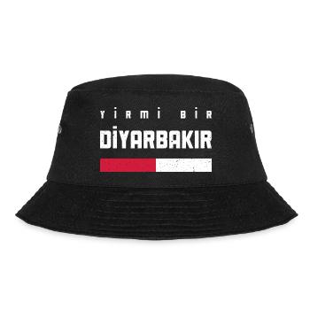 Diyarbakir 21 Türkei Turkiye Geschenk Urlaub Kurde - Bucket Hat - Schwarz - Vorne - Lela (165cm)