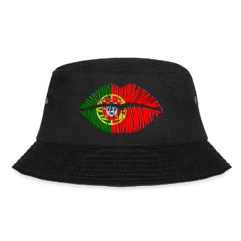 Kuss Portugal - Bucket Hat - Schwarz - Vorne - Lela (165cm)