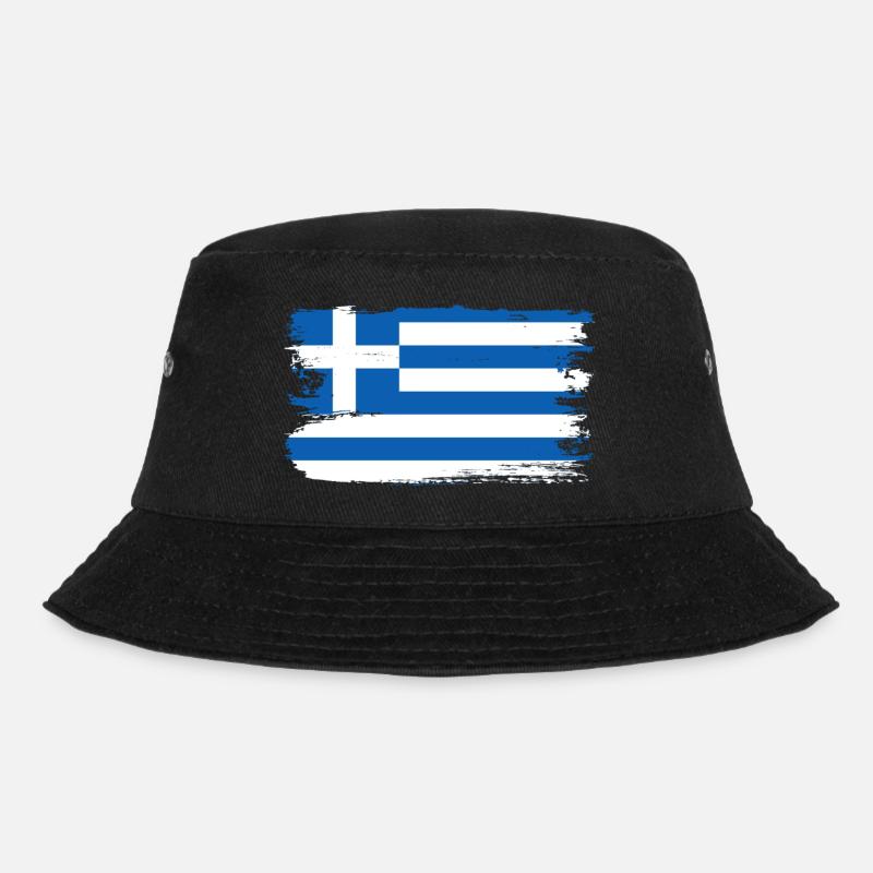 Coup de pinceau du drapeau grec - Bob - noir