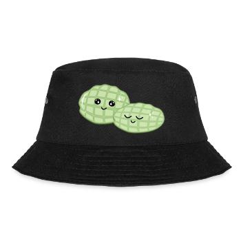 Green Melonpan | Japanese Bread | Asian Food - Bucket Hat - Schwarz - Vorne - Lela (165cm)