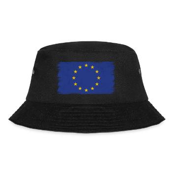 Europe Flag Painted Brush Stroke - Bucket Hat - black - Front - Lela (165cm)