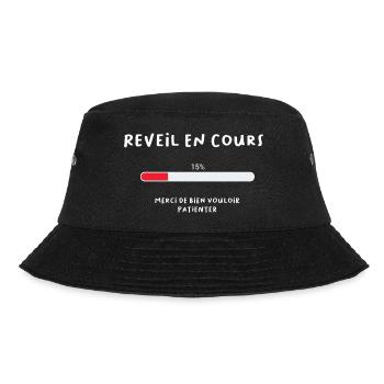 Réveil en cours ... — Vêtements humour - Bob - noir - Devant - Lela (165cm)