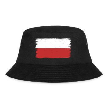 Pologne Drapeau Used Look Polska Drapeau polonais - Bob - noir - Devant - Lela (165cm)