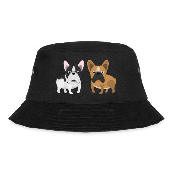 Two Bulls - French Bulldog - Bucket Hat - black - Front - Lela (165cm)