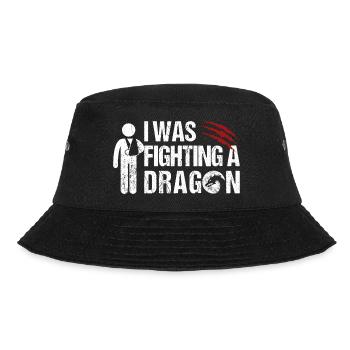 I Was Fighting A Dragon Gebrochener Arm Armbruch - Bucket Hat - Schwarz - Vorne - Lela (165cm)