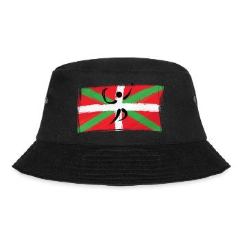 Flagge baskische Befummelung -frankreich Baskenland Baskenland - Bucket Hat - Schwarz - Vorne - Lela (165cm)