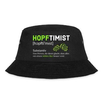 Hopftimist Bier Lustiger Spruch Humor - Bucket Hat - Schwarz - Vorne - Lela (165cm)