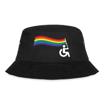 Funny Wheelchair Driver Gift LGBT Gay Lesbian - Bucket Hat - black - Front - Lela (165cm)
