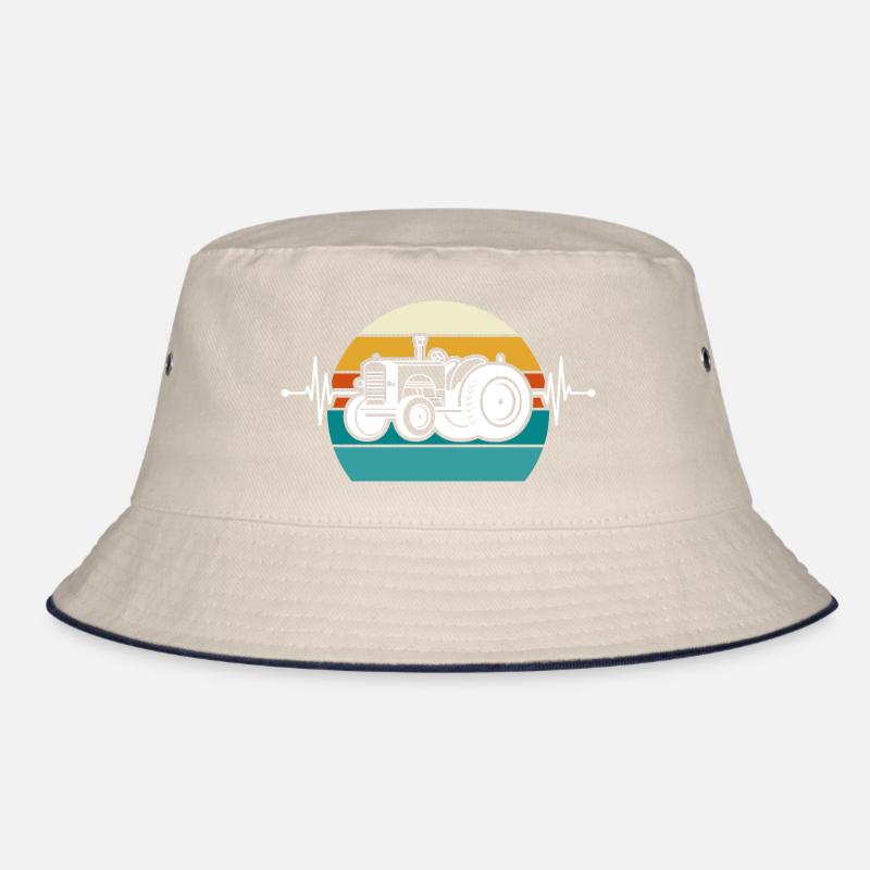 Heartbeat tractor Bucket Hat