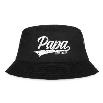 PAPA SEIT 2022 VATERTAG - Bucket Hat - Schwarz - Vorne - Lela (165cm)