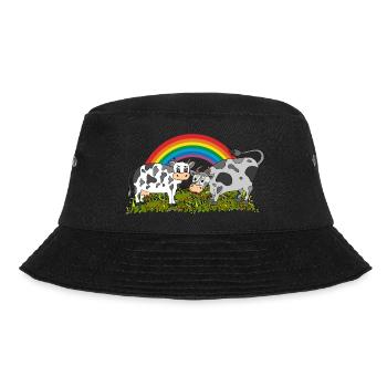 Kuh und Bulle - Bucket Hat - Schwarz - Vorne - Lela (165cm)