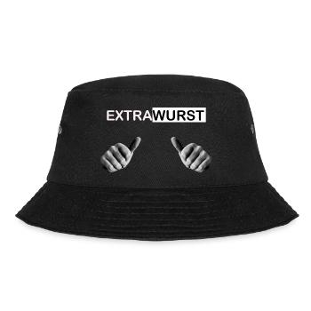 Extrawurst - Bucket Hat - Schwarz - Vorne - Lela (165cm)