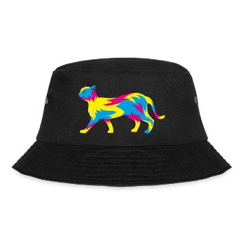 LGBT Cat Pan Pride Month Gift Pansexual - Bucket Hat - black - Front - Lela (165cm)
