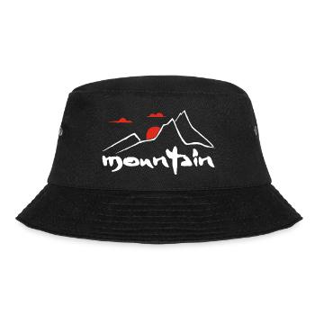 White mountain and red sun - Bucket Hat - black - Front - Lela (165cm)